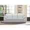 Armen Living Zanna Contemporary Sofa in Genuine Dove Gray Leather with Brown Wood Legs LCZA3DV - alternate 2